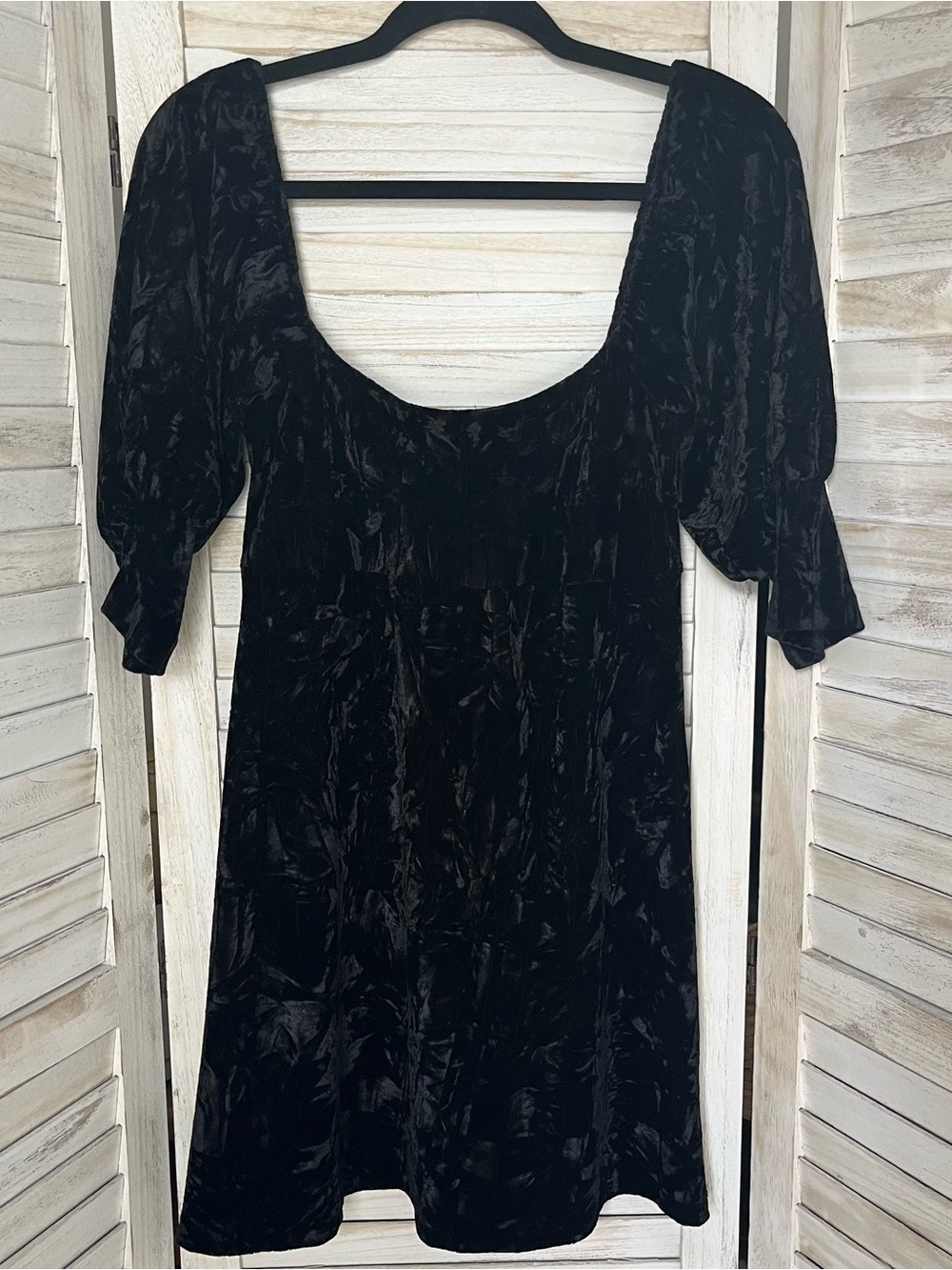 Betsy Johnson Vintage Crushed Velvet Babydoll Dress